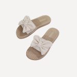 Women's Open-Toe Flat Sandals with Bow Tie Strap