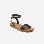 Women's Single Strap Ankle Strap Buckle Flat Sandals